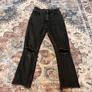 Abercrombie & Fitch Black Straight Leg Jeans